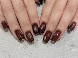 マグネット×ミラーネイル