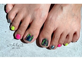 エアネイル(eA NAIL)/フットネイル/親指アート/¥8000