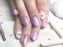 ネイル ミークス(NAIL meeks)/３Dフラワーポイントネイル　