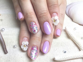 ネイル ミークス(NAIL meeks)/３Dフラワーポイントネイル　