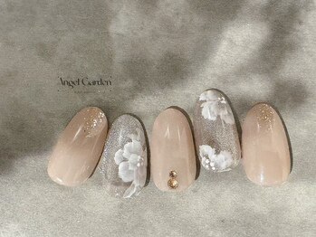 エンジェルガーデンネイル 池袋店(Angelgarden nail)/春新作♪手書き花|ヒナゲシ