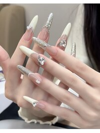 白フレンチ/ラメ