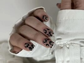 ヒョウ柄ネイル持ち込みアート