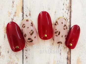 ネイルスタジオ アンビエント 表町店(Nail Studio ambient)/レオパード柄ネイル