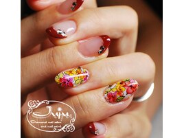 手描き　お花ネイル