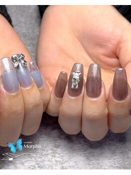 モルフォ 千駄ヶ谷(Morpho)/長さ出しネイル×くまネイル