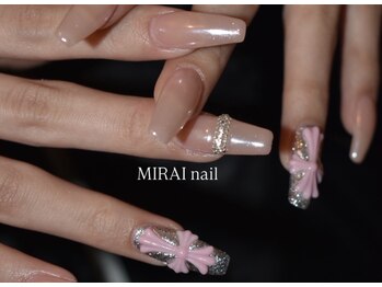 ミライネイル(MIRAI NAIL)の写真/【コスパ◎♪長さだし・ワンホンネイルが得意◎】美フォルム長さだしで指先の印象UP♪初めての長さだしに◎