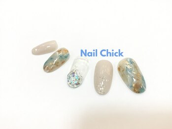ネイルチックコウベ 銀天街店(Nail Chick kobe)/シェルニュアンスブルーネイル