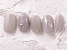 ネイルメゾン 渋谷店(NAIL MAISON)/グレーキラキララメ￥4800