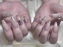 コム 草加マルイ店(com by neolive)/赤ツイードネイル＊10250円