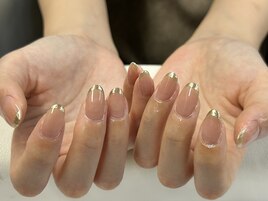 【ミラーフレンチネイル】