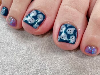 ネイルフロンティア 吉祥寺(NAIL FRONTIER)の写真/当日予約歓迎!【初回オフ無料】当店自慢の手描き季節のフット¥8980~[吉祥寺/ハロウィン/カボチャ/おばけ］