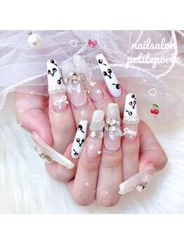 さくらんぼロングネイル♪