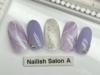 ネイリッシュサロン エー(Nailish Salon A)/パープルニュアンスネイル