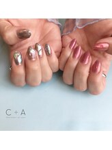 シープラスエー(C+A)/氷ネイルをアレンジ