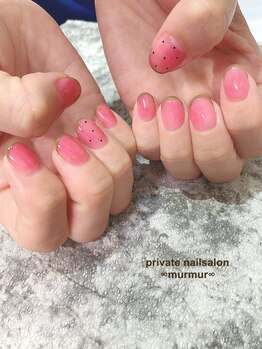 プライベート ネイルサロン マーマ(murmur)/スイカネイル