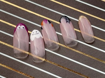 ターラ(Tara)/ハロウィン グラデ×柄フレンチ