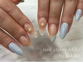 ネイル アトリエ ミジュ(nail atelier MijU)/ぷっくりフラワー