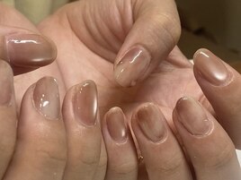 大人っぽモモネイル