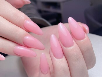 メオネイル(MEO NAIL)/チップ長出しビンクネイル