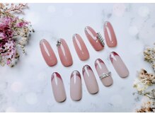 カラット(Carat.)/カラーフレンチ×ビジュー