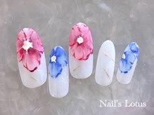 ネイルズロータス(Nails Lotus)/フラワー手書きアート♪