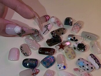 ジェミーネイル エビス(Jemiy nail ebisu)の写真/最先端なトレンドデザインが定額コースに豊富に登場！持ち込みよりお得に♪ trend L course 10480YEN☆