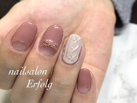 ベージュニットネイル【銀座】