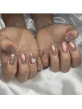 Mネイルアンドカフェ シェレステ/aurora × rose