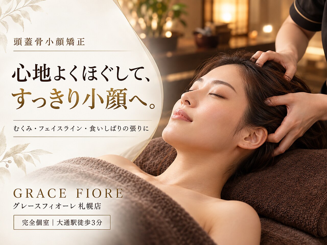 頭蓋骨 小顔矯正サロン グレースフィオーレ 札幌店(gracefiore