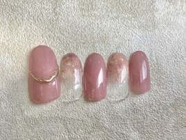 塗りかけ　オフィスネイル