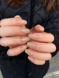 ナチュラル×キラキラストーン
