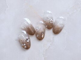 ガラスビジュー☆くすみラメグラ