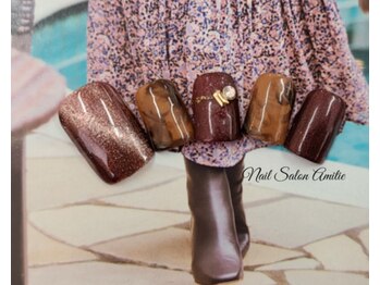 ネイルサロン アミティエ(Nail Salon Amitie)/ギャラクシー×べっ甲footネイル