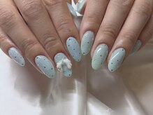 ピョルネイル 浦和(Byul Nail)/ターコイズブルー羽ネイル