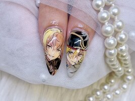 痛ネイル　手書き　推し