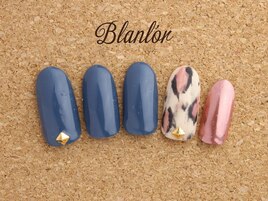 ネイビー×レオパード