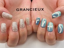 クアトログランシュ 青葉台(QUATRO×GranCieux)/個性派ちぐはぐネイル