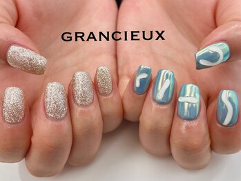 クアトログランシュ 青葉台(QUATRO×GranCieux)/個性派ちぐはぐネイル