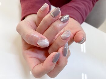 モルフォネイル(Morpho nail)/#ブラウン#ニュアンス#大理石