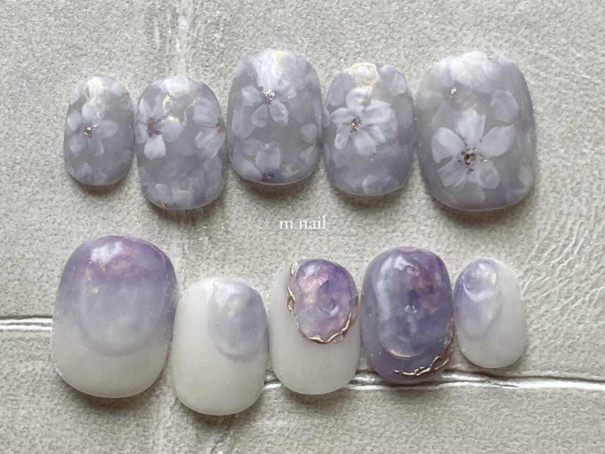 2026年冬トレンド】紫陽花 パープルのネイルデザイン集｜人気順｜3