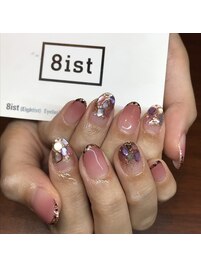 ラメフレンチネイル[新宿]