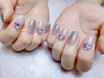 エンジェルガーデンネイル 池袋店(Angelgarden nail)/塗りかけラメネイル♪