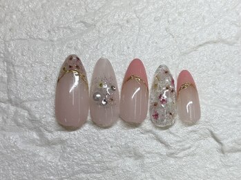 押し花ネイル 【トレンド】