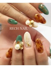 レッシュネイル サロンアンドスクール(RECH NAIL salon&school)/＊定番べっこうをオシャレに