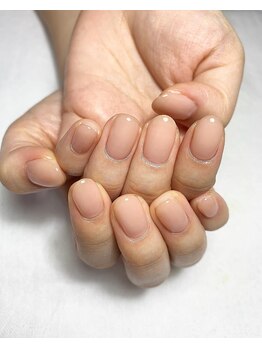 ユージューネイルルーム(UJU nail room)/ヌーディワンカラーネイル