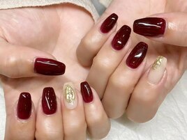 シンプル冬ネイル