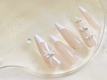 ジョアアンジェ 上本町店(joieange)/リボンネイル　韓国風　ワンホン