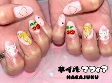 ネイルマフィア 原宿(NAIL MAFIA)/春カラー/チェリー/りぼん
