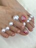 【初回10％オフ】フットジェルワンカラー+親指アート　￥8400→￥7500